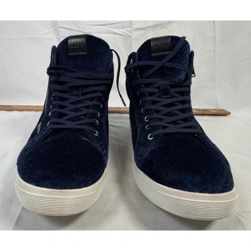 Aldo Shoes Men Blue Zip‎ & Lace Up  Size 10